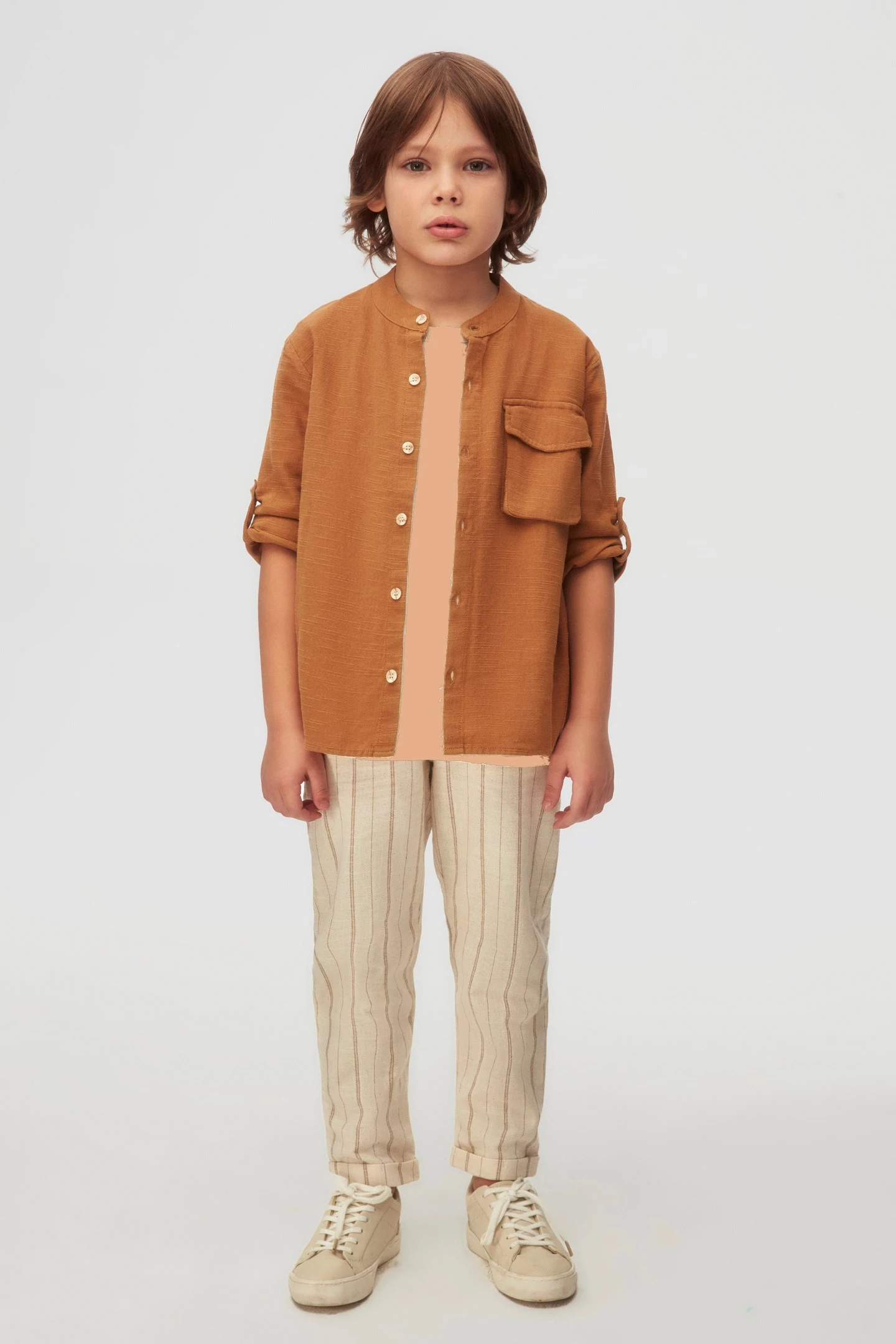 4-8 Yaş NK Kids Cashew Desert 3'Lü Takım - Kahverengi