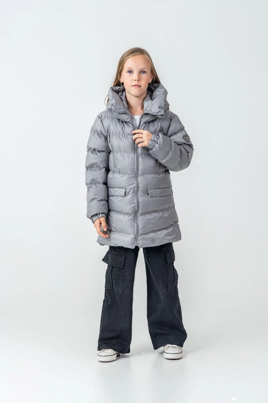 G-SERKO GRİ KIZ KABAN 