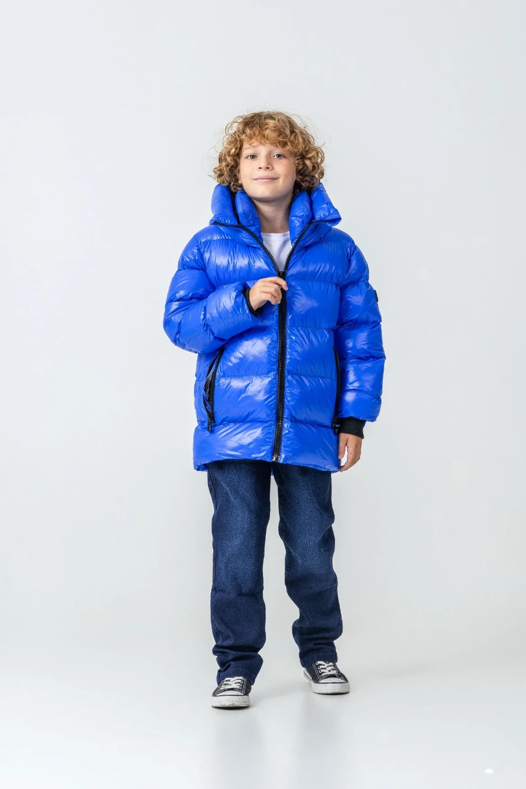 G-SERKO MAVİ PARLAK KABAN 